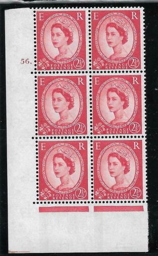 2½d Wilding Blue Phosphor on white 1 LB cyl 56 Dot perf A(E I) UNMOUNTED MINT