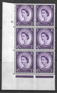 3d Blue Phosphor on White cyl 71 No Dot perf type A(E I) UNMOUNTED MINT