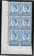 4d Wilding Blue Phosphor on White cyl 12 No Dot perf type A(E I) UNMOUNTED MINT