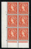 1957 ½d Edward Graphite cylinder 4 No Dot perf type C(E P) UNMOUNTED MINT