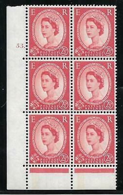 2½d Blue Phosphor Cream 1LB PHOTO cyl 53 Dot perf type C(E P) UNMOUNTED MINT