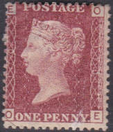 SG 43 1d Penny Red Lettered O-E plate 170 MOUNTED MINT