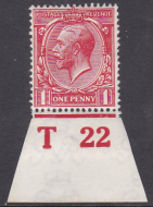 N16(12) 1d Bright Carmine Red Royal Cypher T22 UNMOUNTED MINT MNH