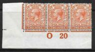 N19(7) 2d Bright Orange Royal Cypher control O 20 imperf UNMOUNTED MINT