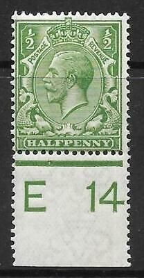 N14(8) ½d Yellow Green Control E 14 perf UNMOUNTED MINT