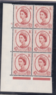 4½d Wilding Multi Crown on White Cyl 6 Dot perf A(E I) UNMOUNTED MINT