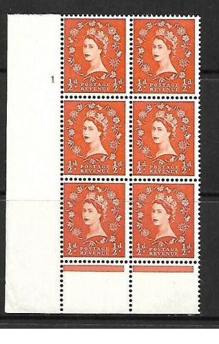 ½d Wilding Edward Crown cylinder 1 No Dot perf type B(I P) UNMOUNTED MINT