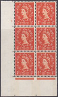 ½d Blue Phosphor on Cream cylinder 1 No Dot perf type A(E I) UNMOUNTED MINT