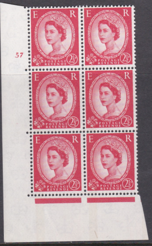 2½d Wilding Blue Phosphor on White 1LB Cyl 57 No Dot perf A(E I) UNMOUNTED MINT