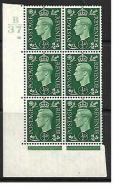 1937 ½d Green Dark colours B37 19 Dot Perf 5(E I) block 6 UNMOUNTED MINT MNH