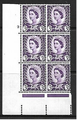 Sg XW1 3d Wales Cream Cyl 2 No Dot perf A(E I) UNMOUNTED MINT