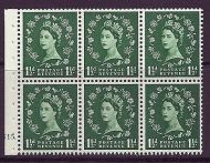 SB65 Wilding booklet pane Wmk Crowns cylinder G15 Dot UNMOUNTED MNT MNH