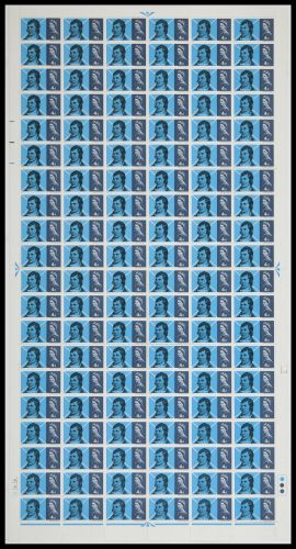 1966 4d Burns Complete Sheet 1A 2B 1C no Dot no flaws Unmounted Mint