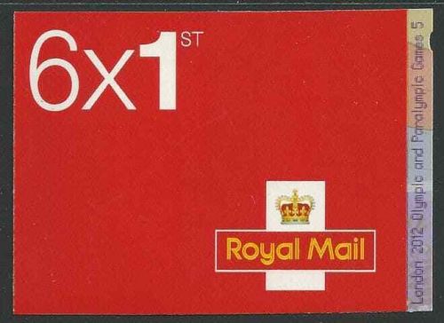 PM30 2011 Olympics Games no. 5 6 x 1st Self Adhesive Booklet - No Cylinder
