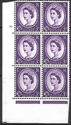3d Wilding Multi Crown on Cream Cyl 30 Dot perf A(E I) UNMOUNTED MINT