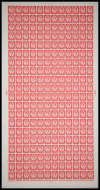2½d Multi Crowns on Cream Complete Sheet Cyl 50 Dot perf C UNMOUNTED MINT MNH