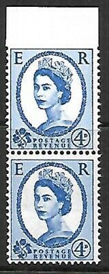 S85c 4d Wilding Multi-crown with superb imperf top margin UNMOUNTED MINT