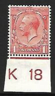N16(8) 1d Pale Red Royal Cypher Control K18 Imperf UNMOUNTED MINT MNH