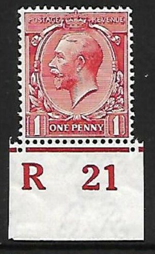 N16(11) 1d Carmine Red Royal Cypher Control R21 Imperf single UNMOUNTED MINT