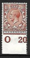 N18(16) 1½d Bright Orange Brown Royal Cypher control O20 perf UNMOUNTED MINT