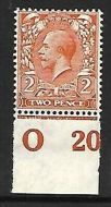 N19(5) 2d Orange Die I Royal Cypher control O 20 imperf UNMOUNTED MINT