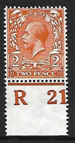 N19(8) 2d Deep Bright Orange Royal Cypher Control R 21 perf UNMOUNTED MINT