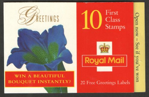 KX10 1997 Flowers Greetings Barcode Booklet - No Cylinder