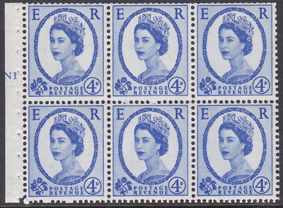 SB105 Wilding booklet pane Crowns N1T - perf type I UNMOUNTED MNT MNH