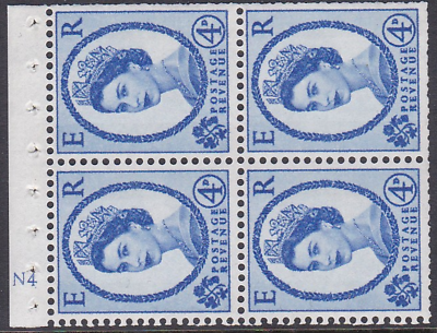 SB112a Wilding booklet pane Violet phos 9.5mm perf type I UNMOUNTED MNT MNH