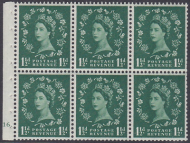 SB66 Wilding booklet pane Crowns white G16 Dot UNMOUNTED MNT MNH