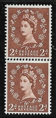 S42b 2d Crowns Graphite watermark Vertical Coil join UNMOUNTED MINT