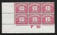 D2 1d Royal Cypher Postage due Control P 20 Imperf UNMOUNTED MINT