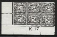 D4 2d Royal Cypher Postage due Control K 17 Imperf MOUNTED MINT