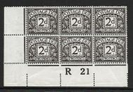 D4a 2d Royal Cypher Postage due Wmk Inverted Control R 21 Imperf UNMOUNTED MINT