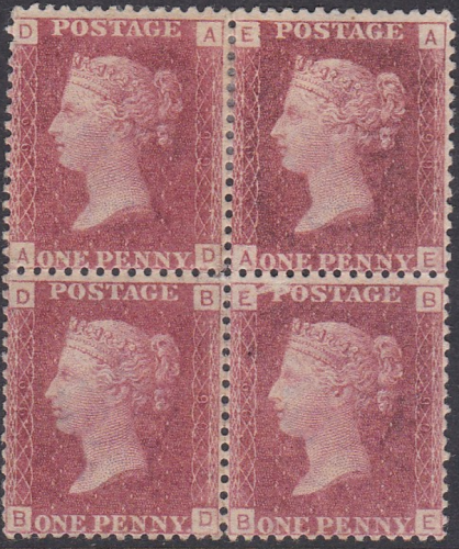 Sg43 1d plate 99 Block of four TOP 2 M M BOTTOM 2 UNMOUNTED MINT