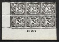 D13 2d Block Cypher Postage due Control E 26 Imperf UNMOUNTED MINT