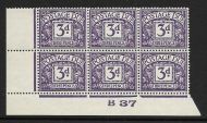 D30 3d George VI Postage due Control B 37 Imperf UNMOUNTED MINT