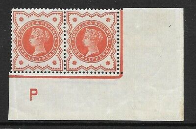 ½d Vermilion Control P Imperf pair - with marginal rule UNMOUNTED MINT