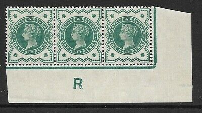½d Green Jubilee control R Imperf strip of 3 - deeper shade UNMOUNTED MINT