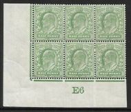 ½d Yellow-Green Control E6 (Co-Ex) perf type H1 plate 33 UNMOUNTED MINT
