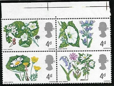 Sg 717ai 1967 4d Flowers Block With Inverted Watermark UNMOUNTED MINT