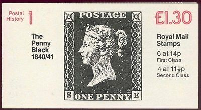 FL1a 1981 Postal History book No.1 - Penny Black Folded Booklet - Good perfs