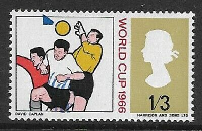 Sg 695 1966 World Cup 1 3 (Ord) - huge shift of blue UNMOUNTED MINT MNH