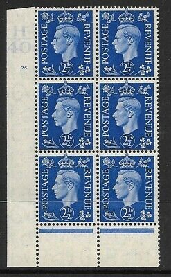 2½d Blue Dark colours H40 25 No Dot perf 6 UNMOUNTED MINT