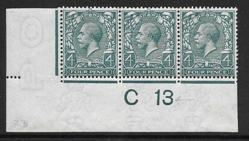 N23(6) 4d Bluish Grey Green Royal Cypher control C13 imperf UNMOUNTED MINT