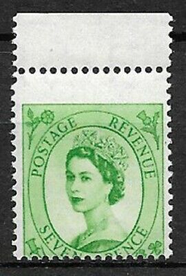 S114 7d Wilding Tudor variety - misperf single UNMOUNTED MINT