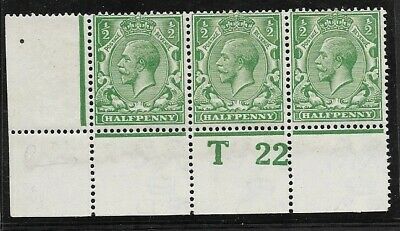 N14(17) ½d Cobalt Green Control T 22 perf MOUNTED MINT
