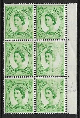 S117 7d Wilding Multi crown with Dr Blade Flaw UNMOUNTED MINT
