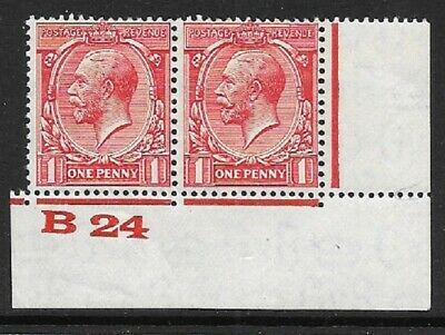 1d Scarlet Block Cypher Control B24 pair UMOUNTED MINT
