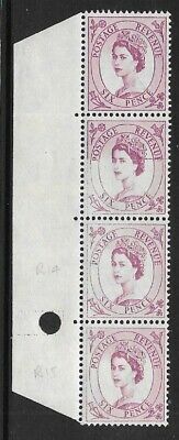 S107 6d Wilding Wmk crowns with Dry Print Flaw UNMOUNTED MINT